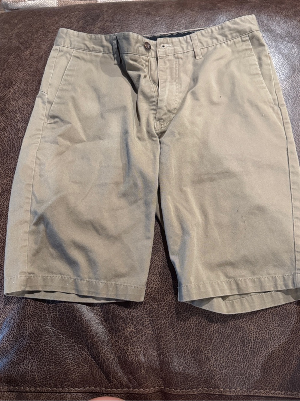 Volcom Men's Khaki Flat Front Shorts